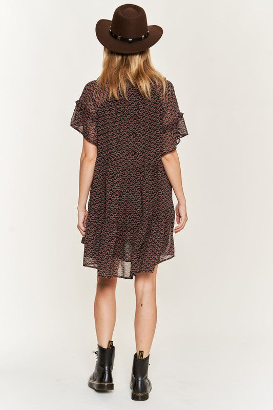 Jade By Jane PLUS Floral print v-neck mini dress