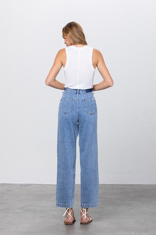 Denim Lab USA HI-WAIST SLOUCH JEANS