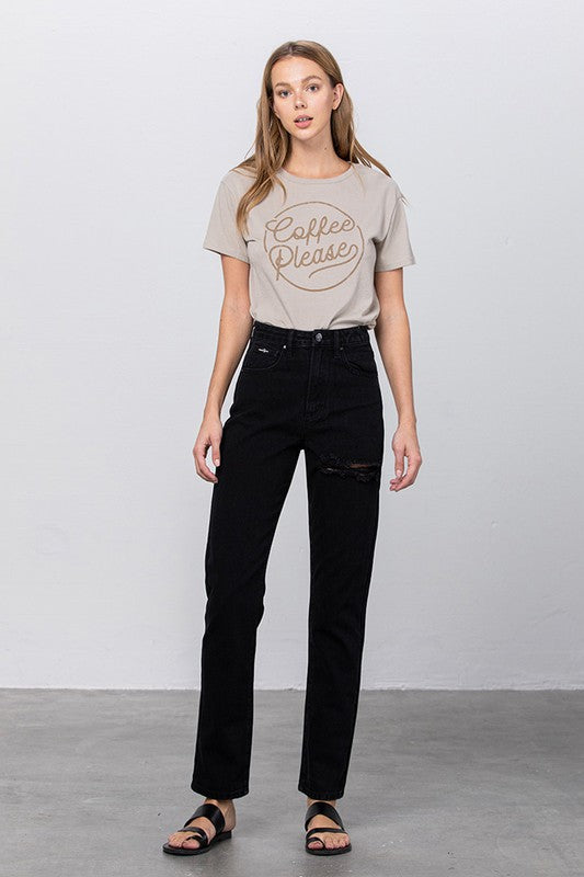Insane Gene JADON High Waisted RIPPED MOM JEANS