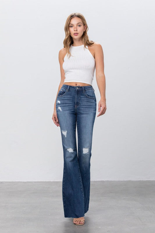 Insane Gene MID RISE DARK WASH FLARE JEANS