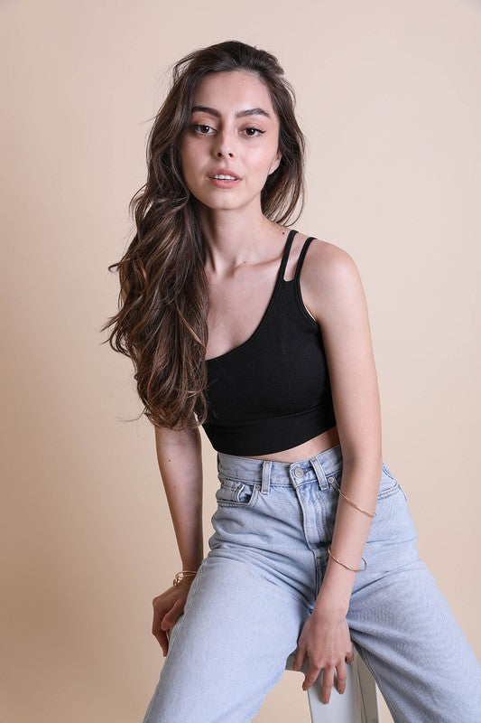 Leto Accessories Shoulder Strap Brami Top