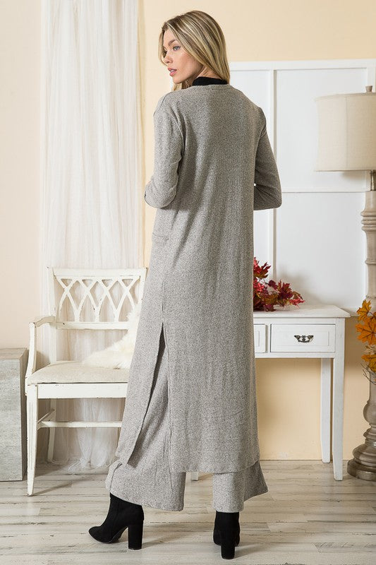 Orange Farm Brushed Rib Pocket Cardigan