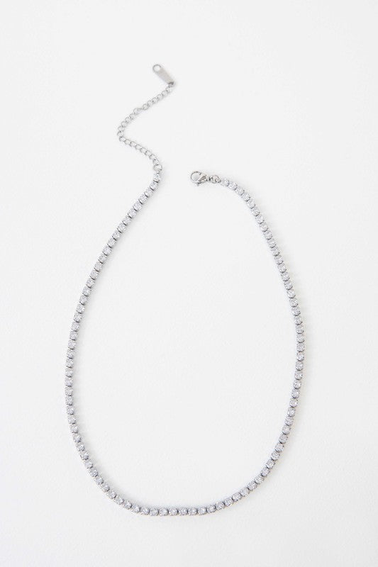 Lovoda Round Stone Tennis Necklace