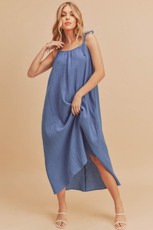 Aemi + Co Pyper Crinkled Gauze Maxi Dress