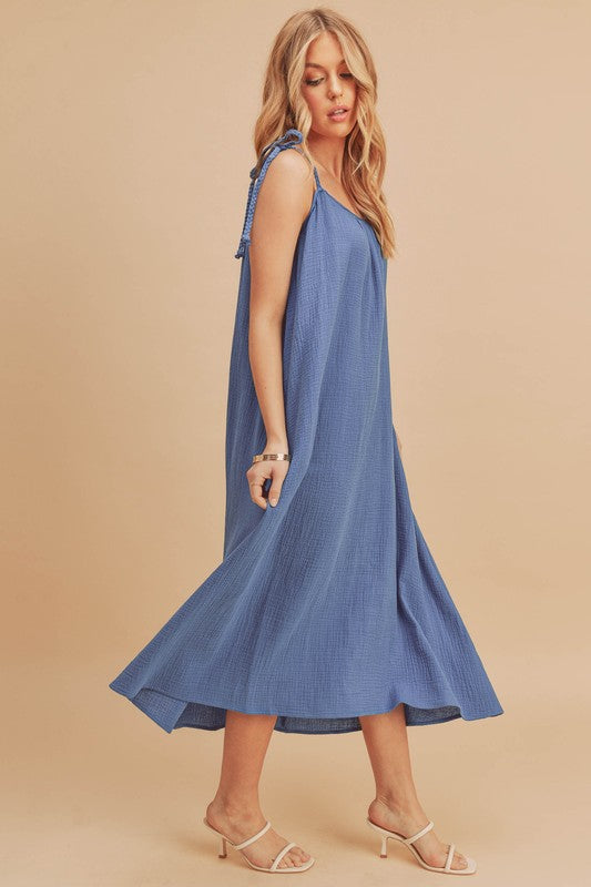 Aemi + Co Pyper Crinkled Gauze Maxi Dress