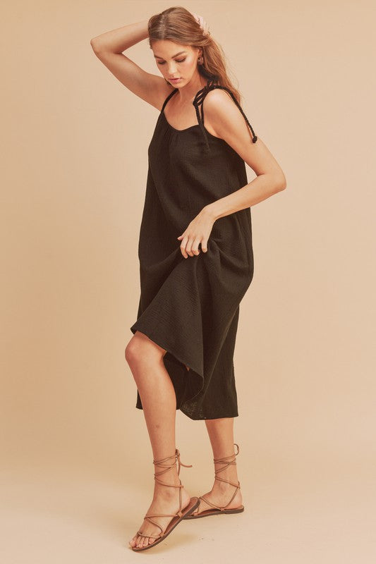 Aemi + Co Pyper Crinkled Gauze Maxi Dress