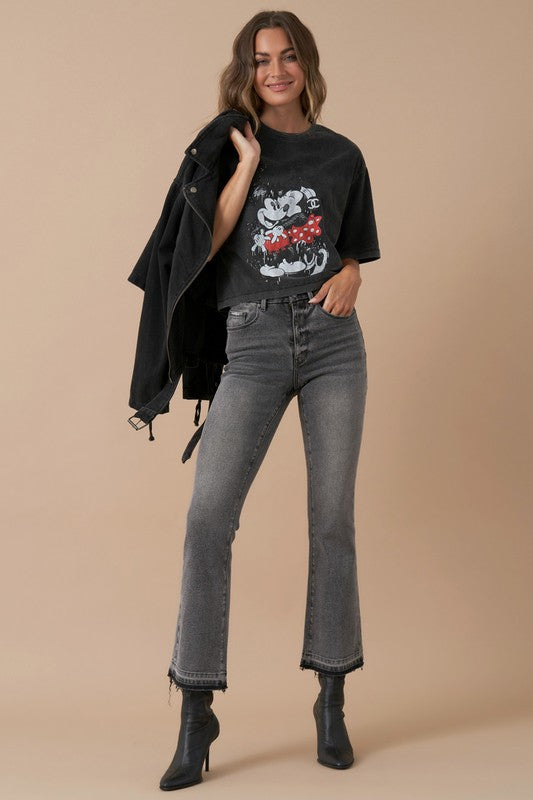 Denim Lab USA High Rise Crop Boot Denim Pants
