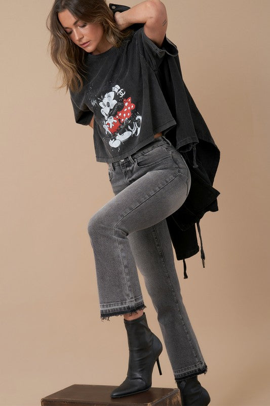 Denim Lab USA High Rise Crop Boot Denim Pants