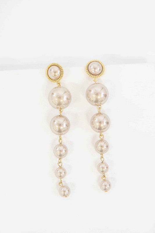 Lovoda Sun Pearl Dangle Earrings