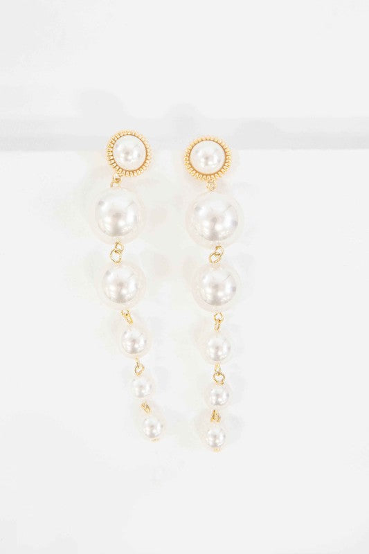 Lovoda Sun Pearl Dangle Earrings