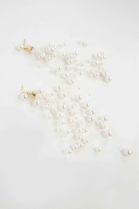 Lovoda Pearl Waterfall Drop Earrings