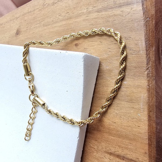 Spiffy & Splendid Luxe Gold Rope Bracelet