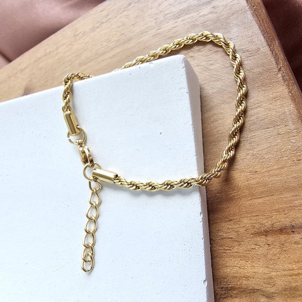 Spiffy & Splendid Luxe Gold Rope Bracelet
