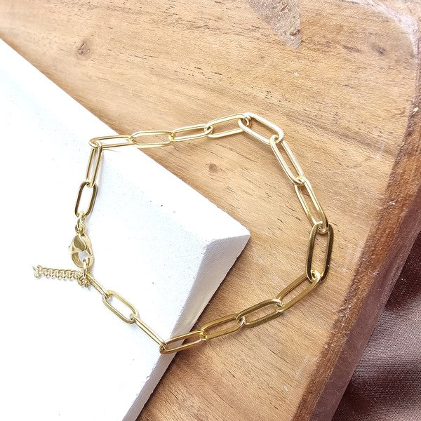 Spiffy & Splendid Luxe Gold Paperclip Bracelet
