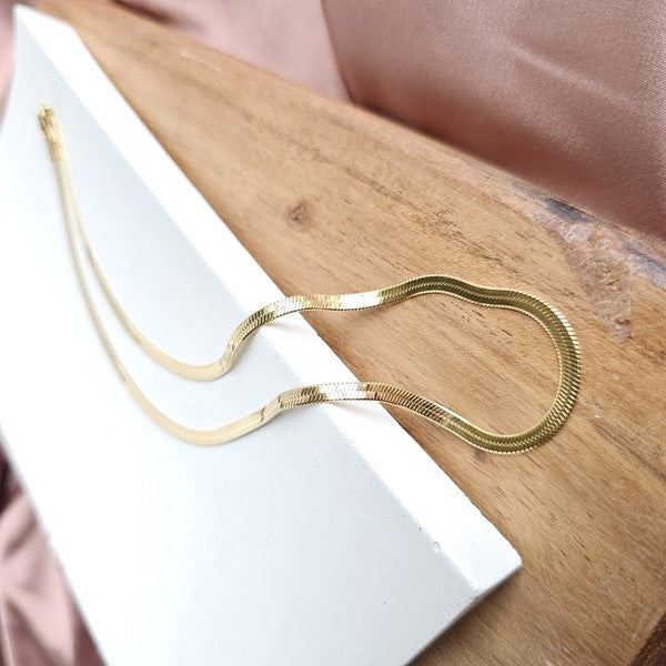 Spiffy & Splendid Luxe Gold Herringbone Chain - 16in