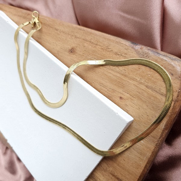 Spiffy & Splendid Luxe Gold Herringbone Chain - 20in