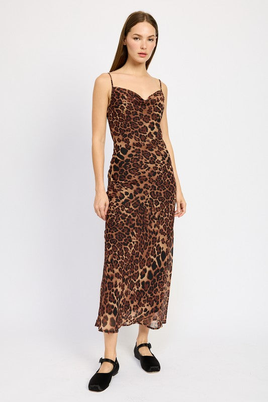 Emory Park Animal SPAGHETTI STRAP MAXI DRESS