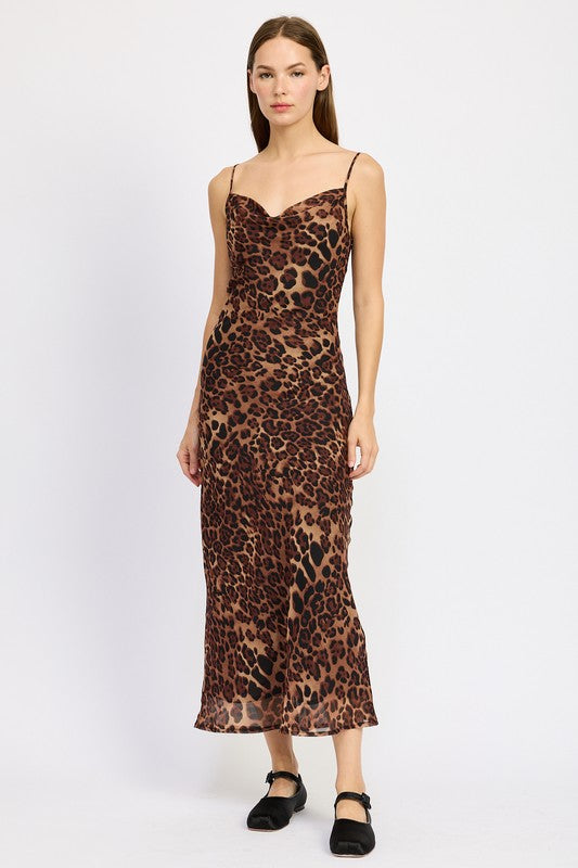 Emory Park Animal SPAGHETTI STRAP MAXI DRESS