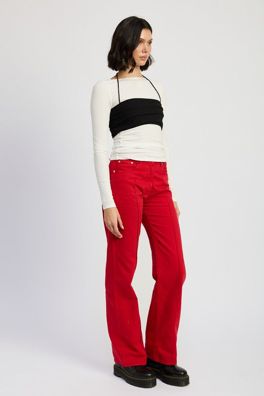Emory Park LAYERED LONG SLEEVE Top