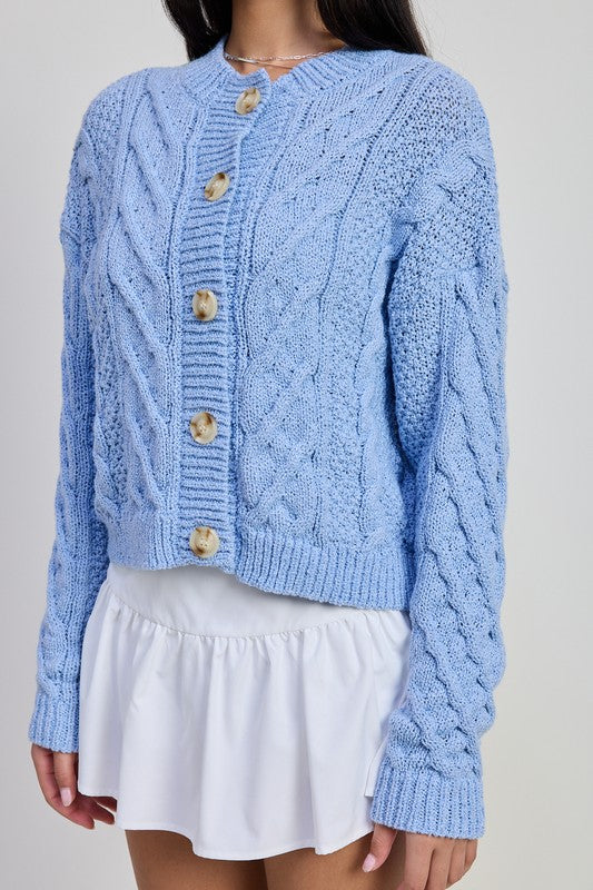 Emory Park CHUNKY CABLE KNIT CARDIGAN