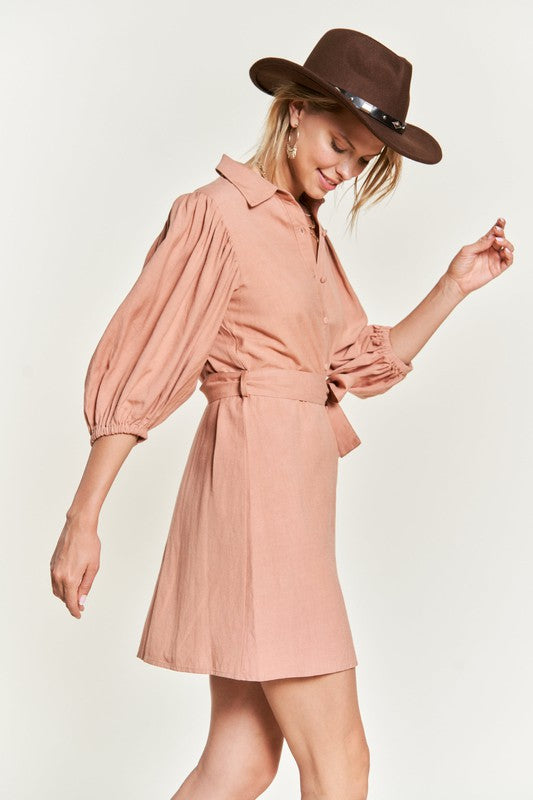 Jade By Jane Plus SOLID BUTTON DOWN DRESS