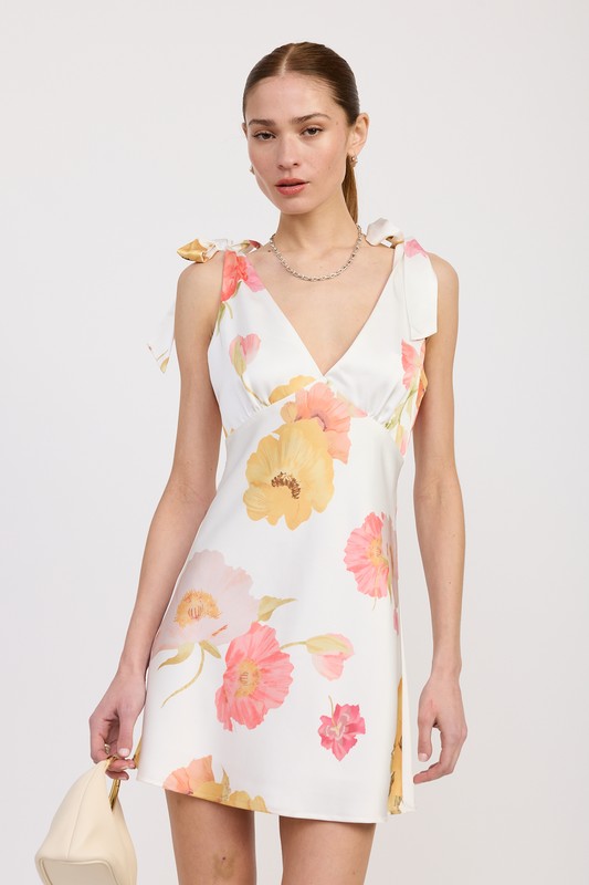 Emory Park SHOULDER BOWTIE MINI DRESS