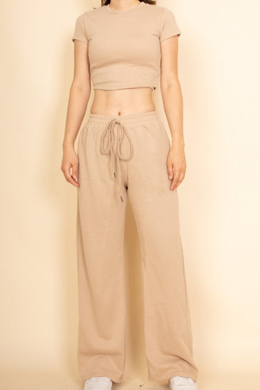 Capella Relaxed Fit Top and Wide-Leg Pants Set