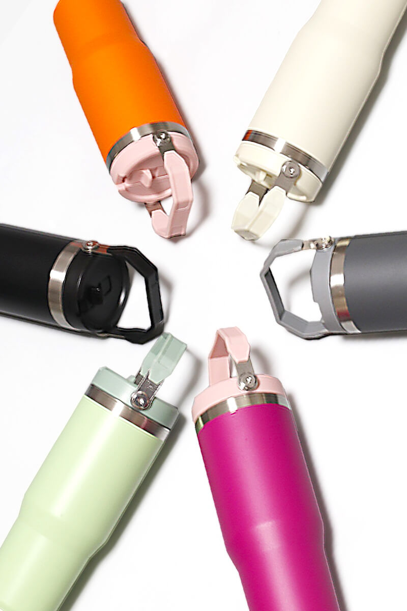 30 oz Tumbler With Handle And Flip Straw