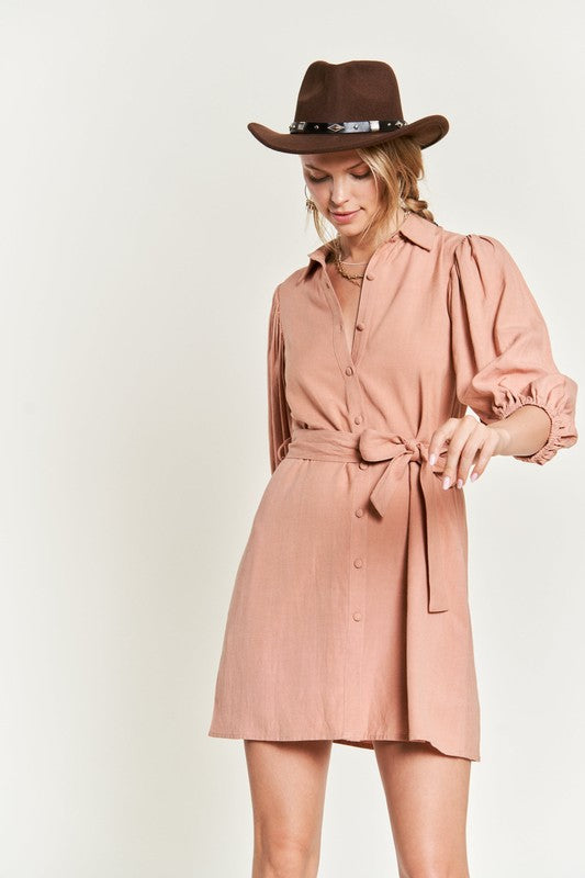 Jade By Jane Plus SOLID BUTTON DOWN DRESS
