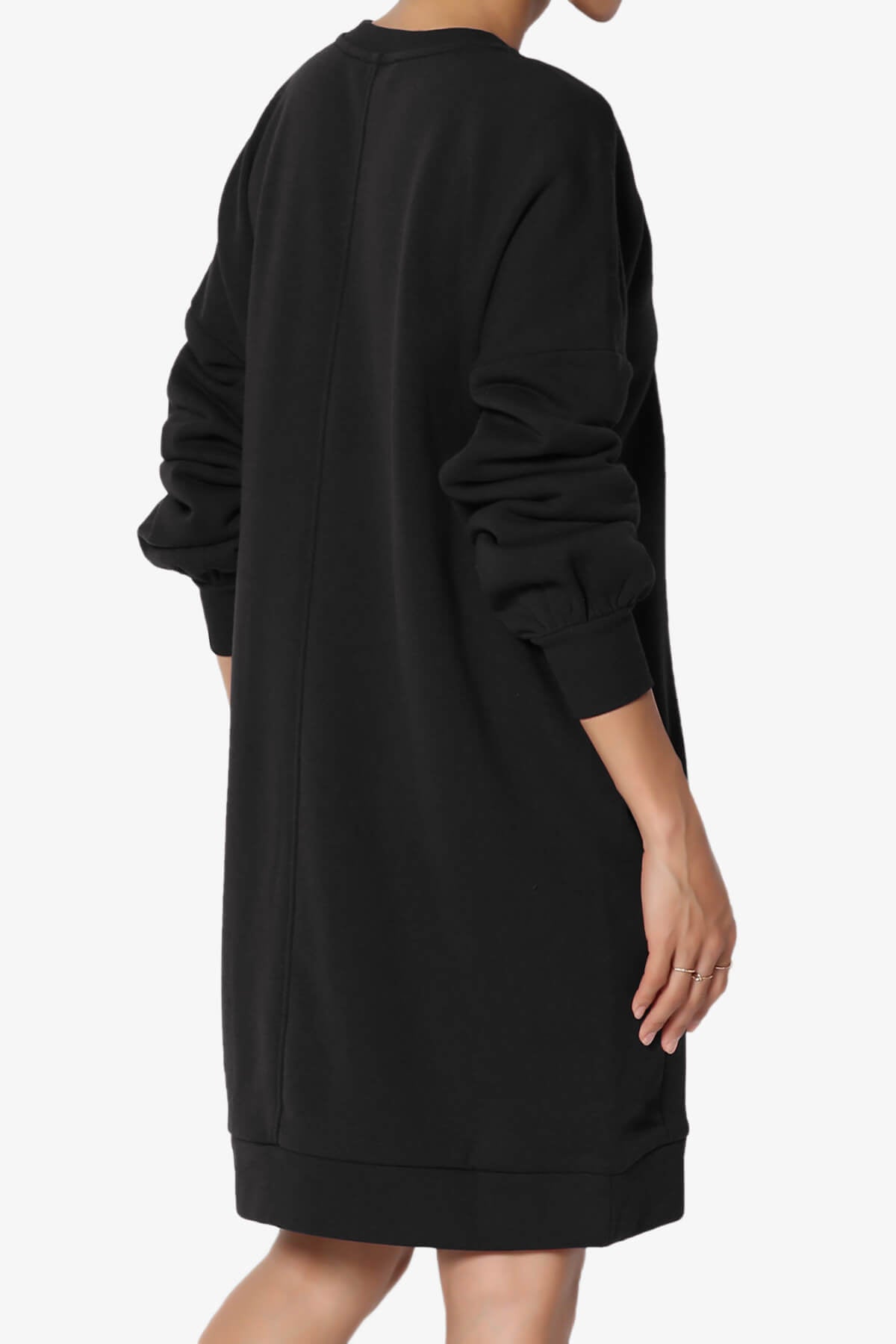 Accie Crew Neck Tunic Sweatshirt BLACK_4