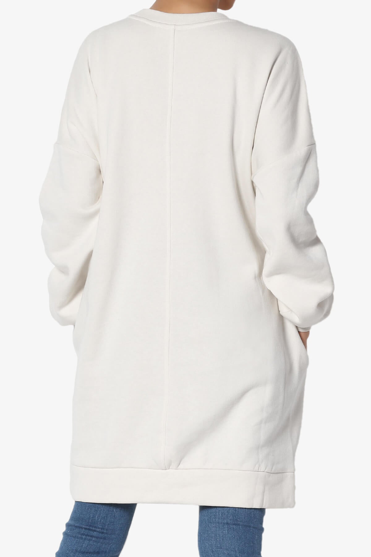 Accie Crew Neck Tunic Sweatshirt BONE_2