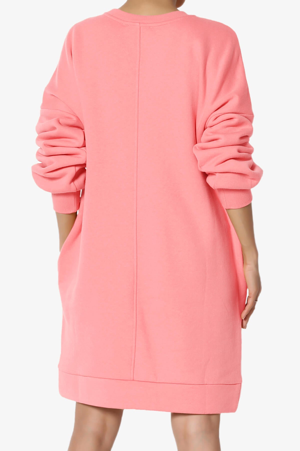 Accie Crew Neck Tunic Sweatshirt BRIGHT PINK_2