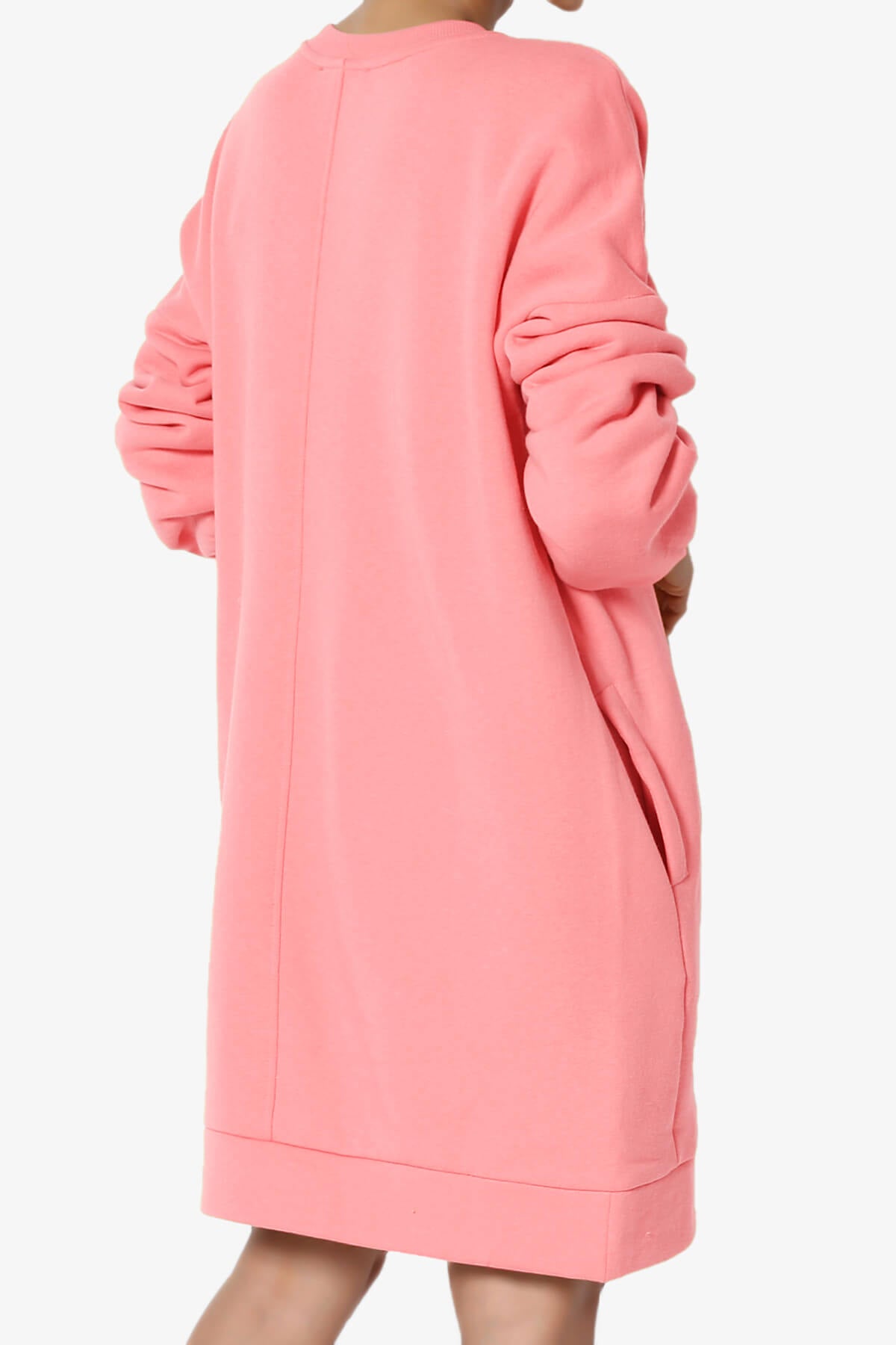 Accie Crew Neck Tunic Sweatshirt BRIGHT PINK_4