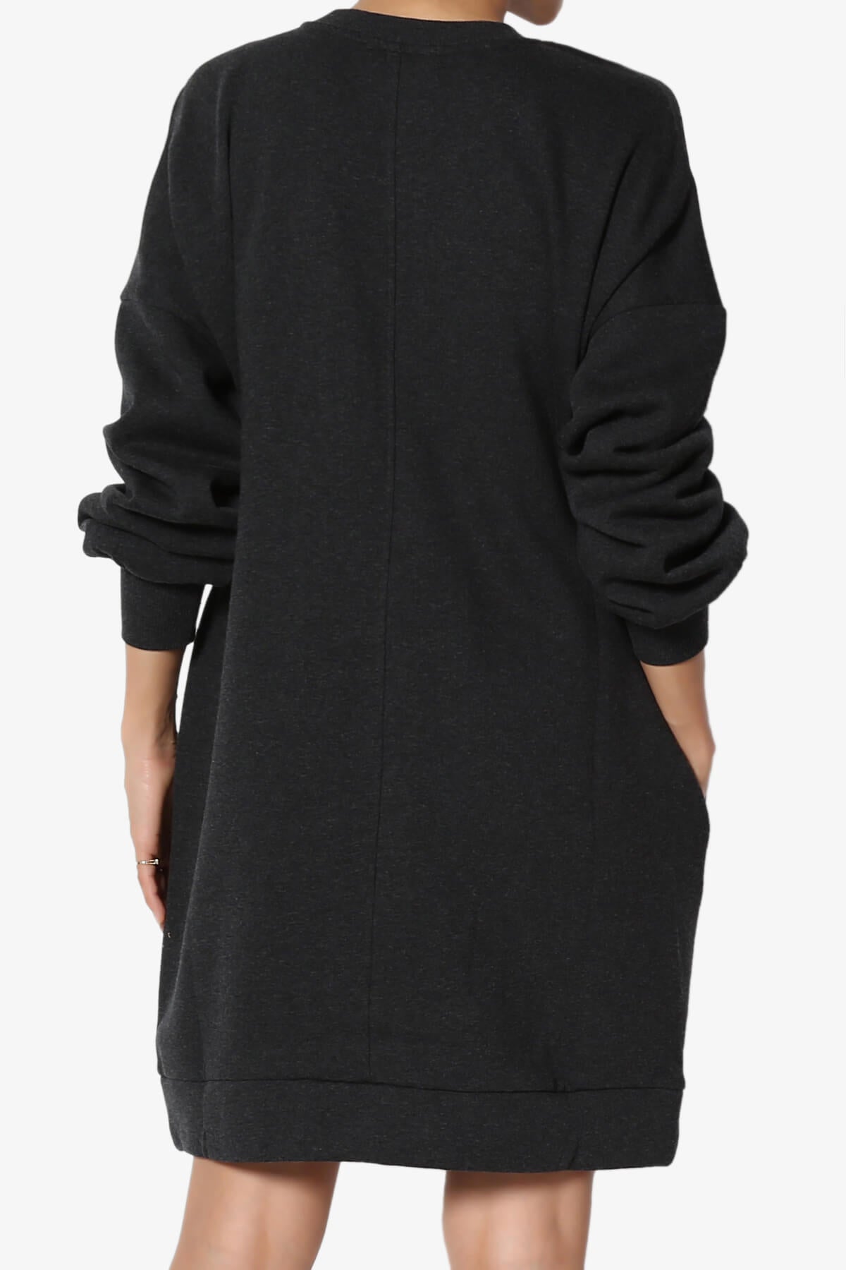 Accie Crew Neck Tunic Sweatshirt CHARCOAL_2