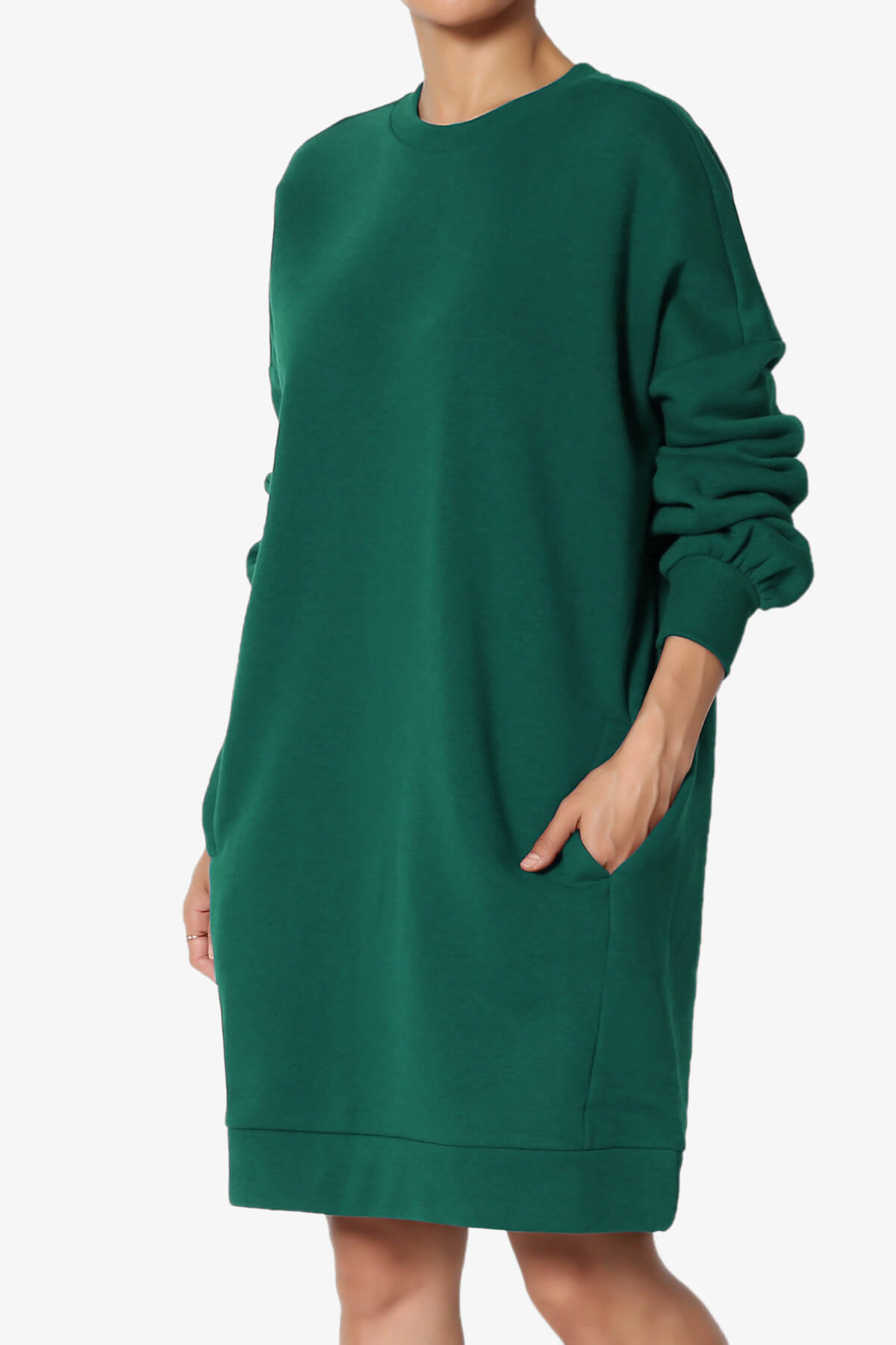 Accie Crew Neck Tunic Sweatshirt DARK GREEN_3