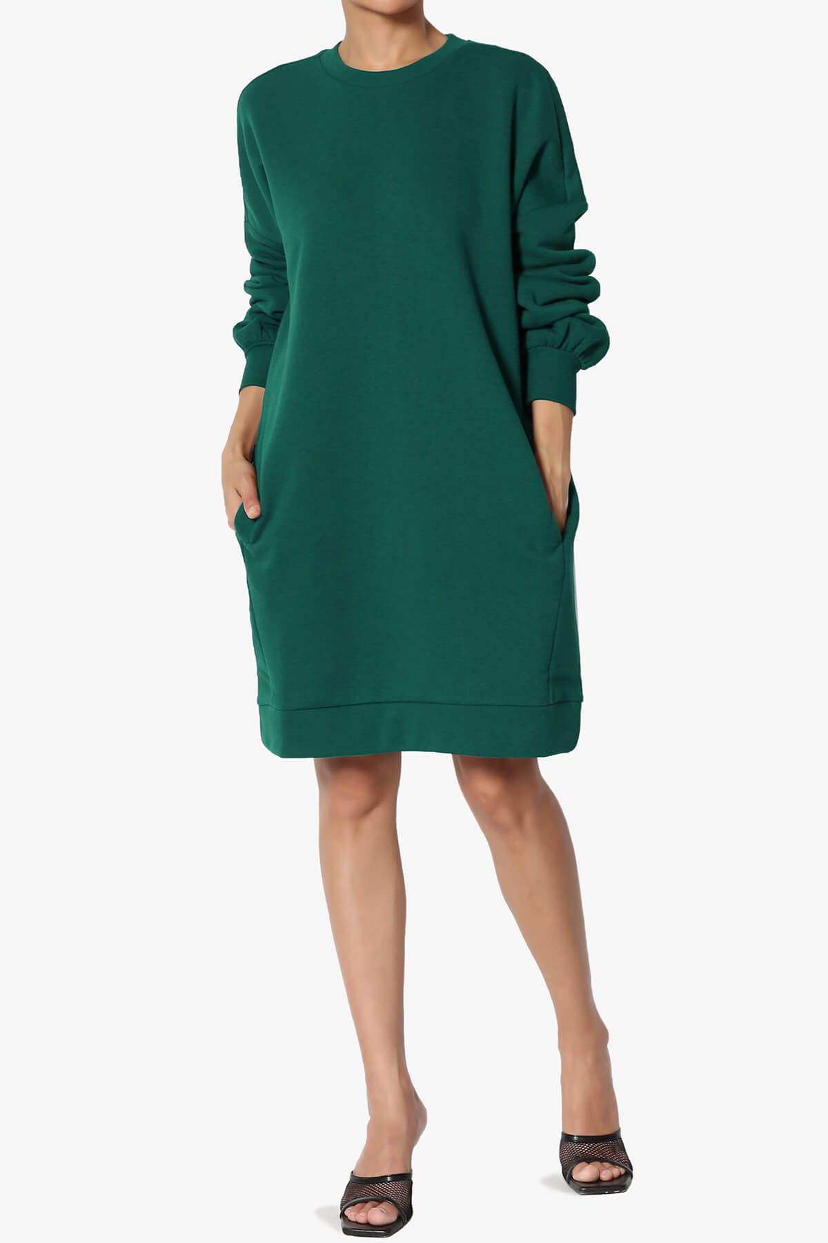 Accie Crew Neck Tunic Sweatshirt DARK GREEN_6