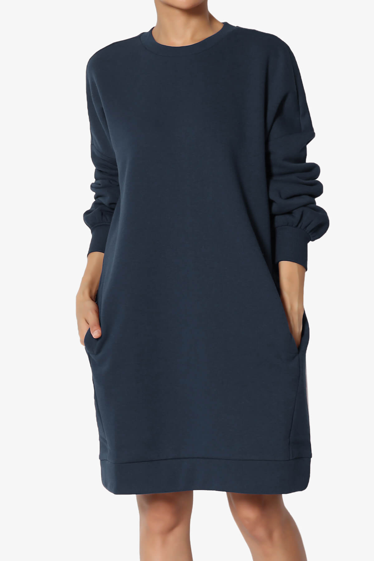 Accie Crew Neck Tunic Sweatshirt DARK NAVY_1