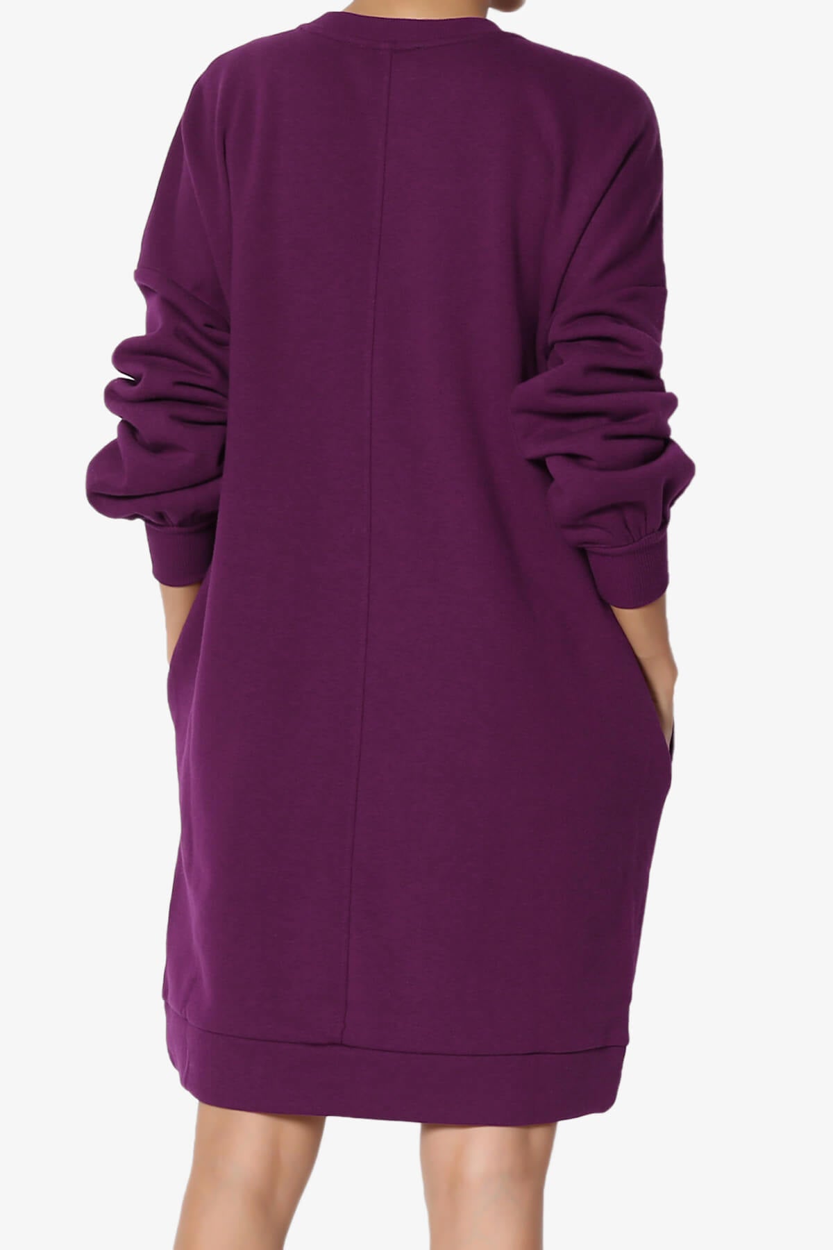 Accie Crew Neck Tunic Sweatshirt DARK PLUM_2