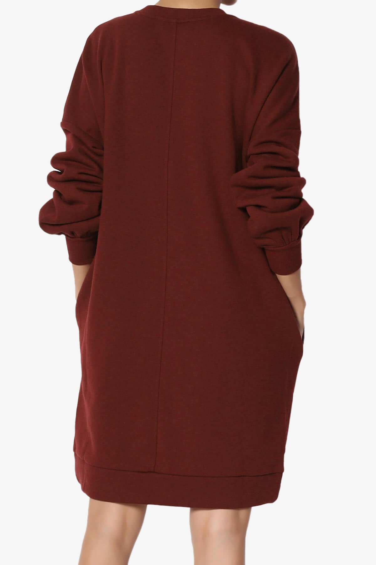 Accie Crew Neck Tunic Sweatshirt DARK RUST_2