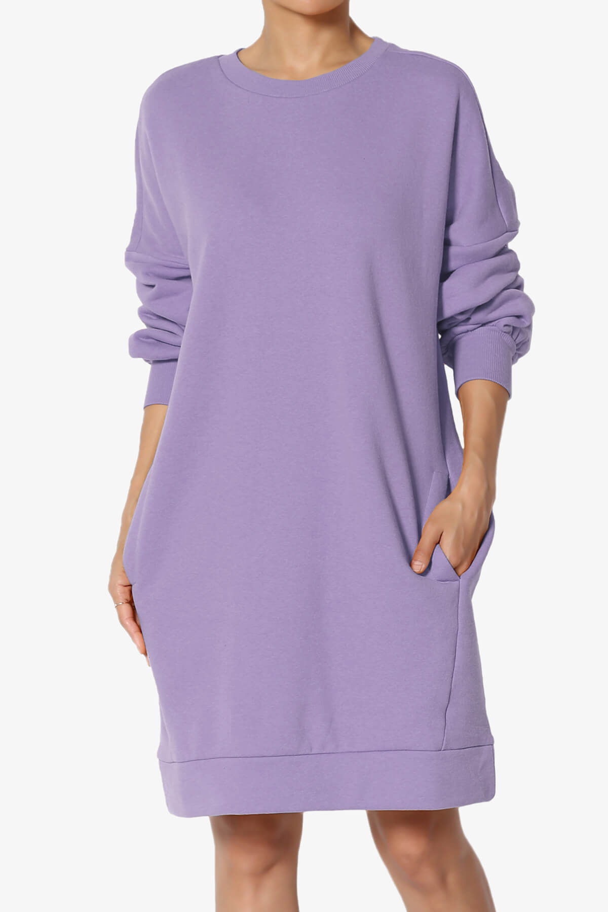 Accie Crew Neck Tunic Sweatshirt LAVENDER_1
