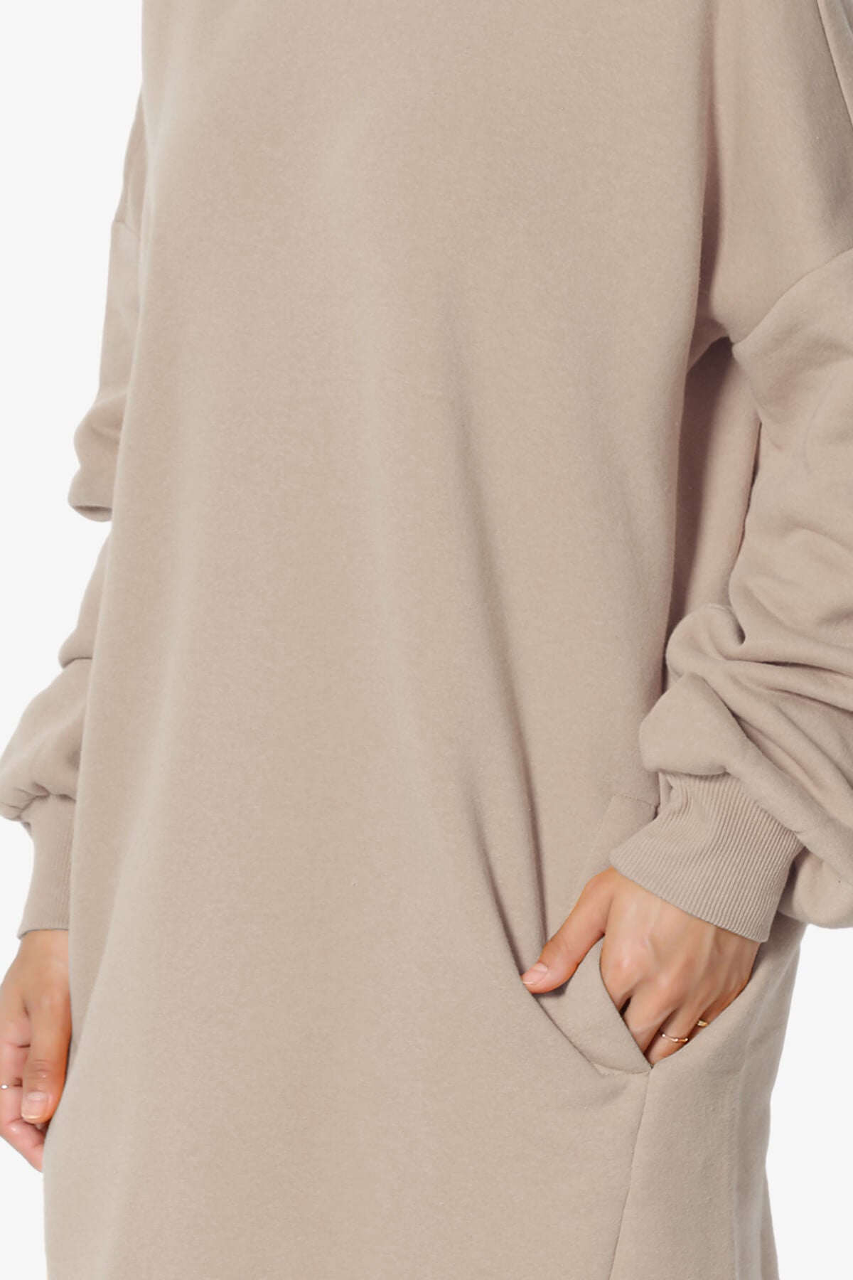 Accie Crew Neck Tunic Sweatshirt LIGHT MOCHA_5