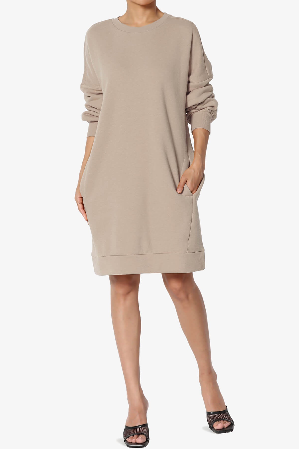 Accie Crew Neck Tunic Sweatshirt LIGHT MOCHA_6