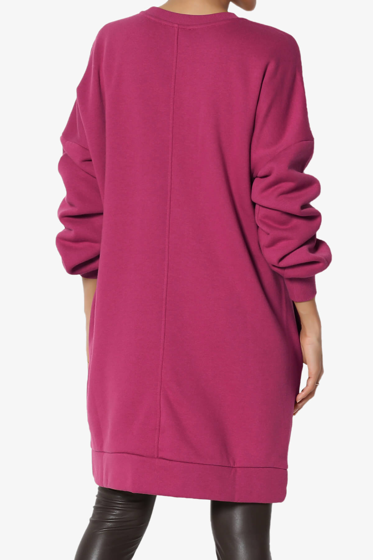 Accie Crew Neck Tunic Sweatshirt MAGENTA_2
