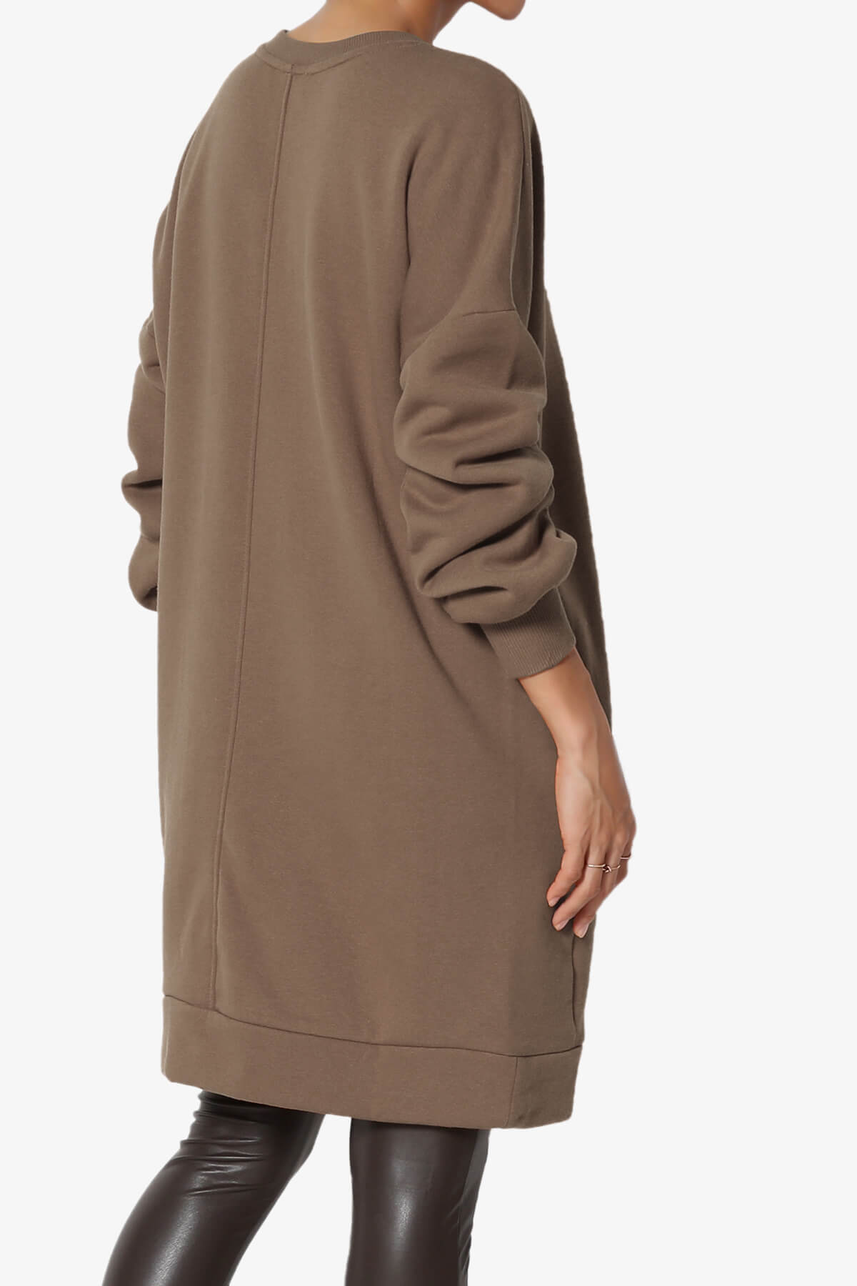 Accie Crew Neck Tunic Sweatshirt MOCHA_4