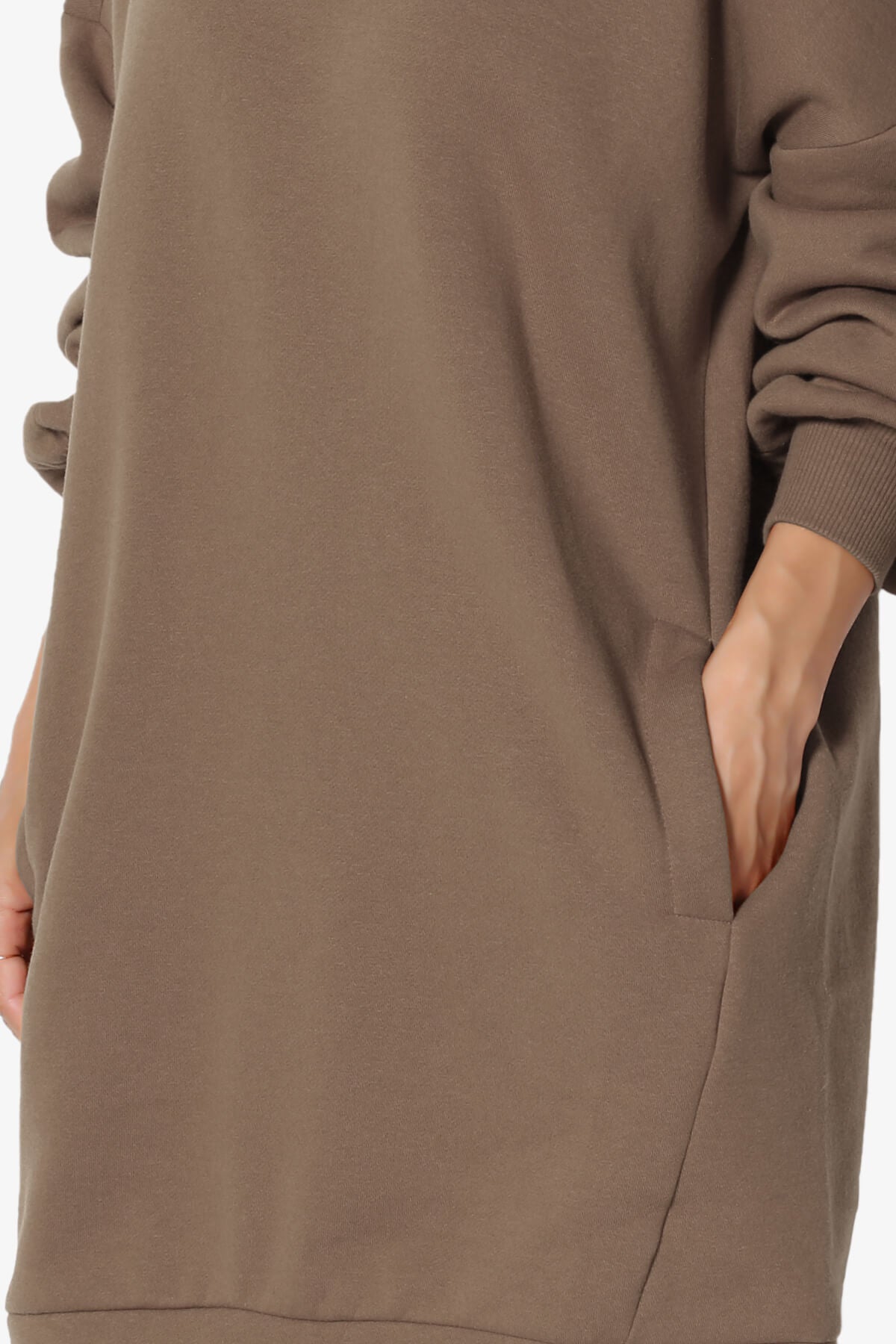 Accie Crew Neck Tunic Sweatshirt MOCHA_5