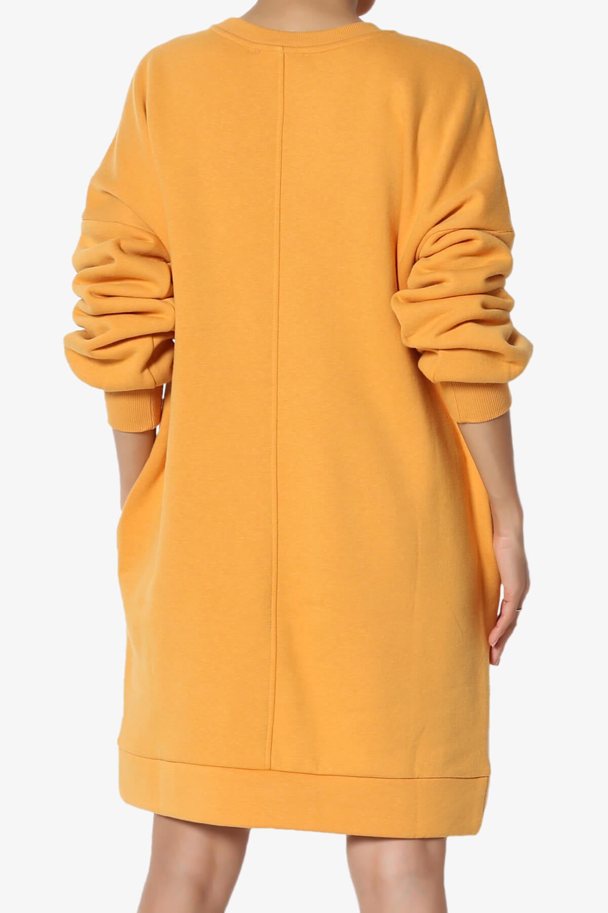 Accie Crew Neck Tunic Sweatshirt MUSTARD_2
