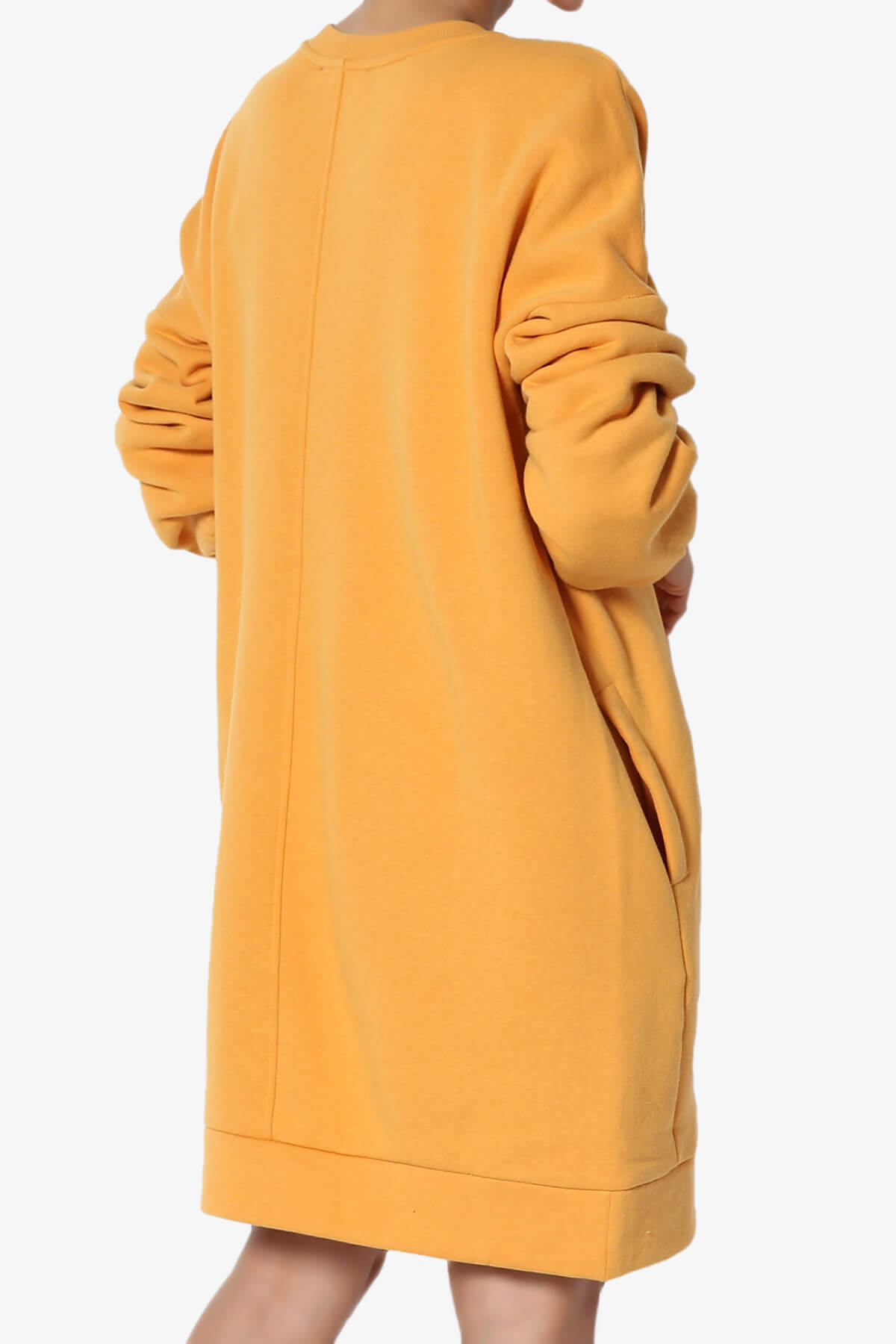 Accie Crew Neck Tunic Sweatshirt MUSTARD_4