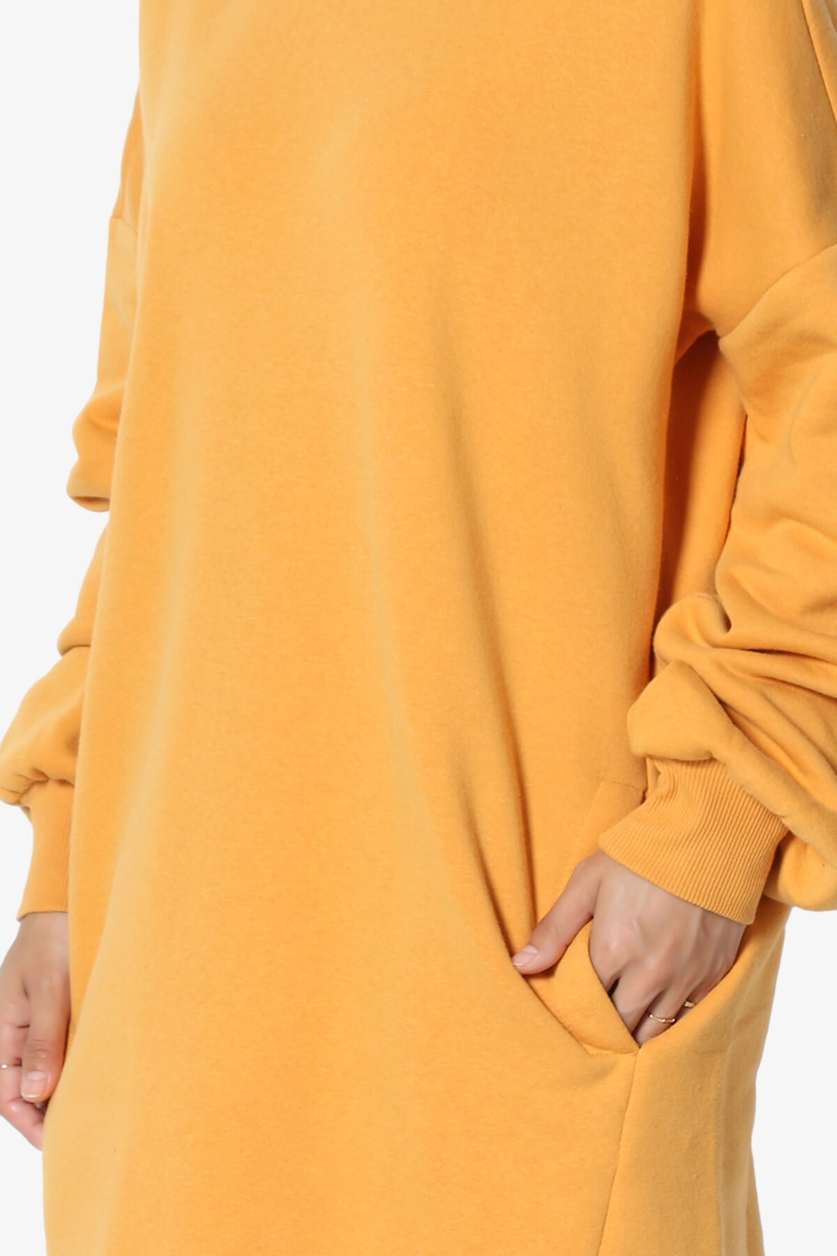 Accie Crew Neck Tunic Sweatshirt MUSTARD_5
