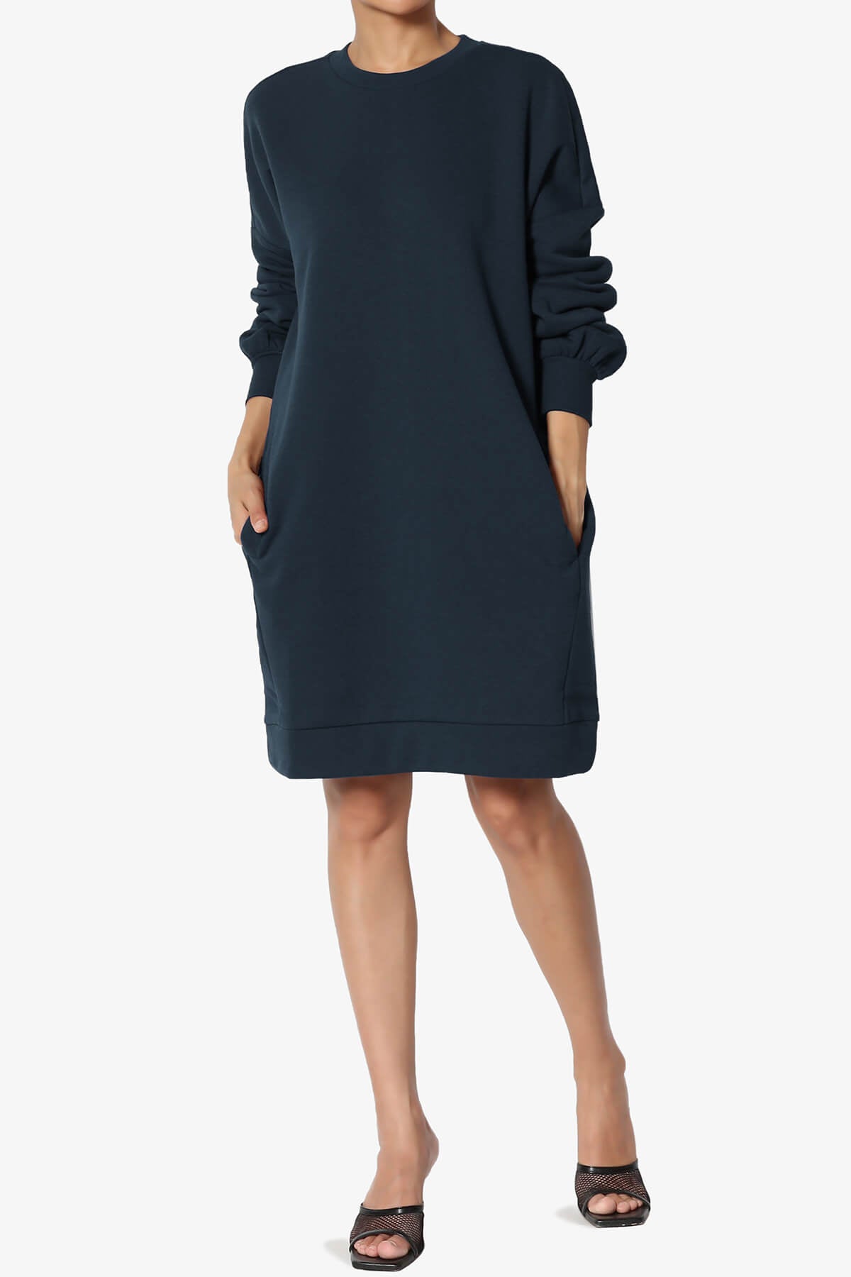 Accie Crew Neck Tunic Sweatshirt NAVY_6