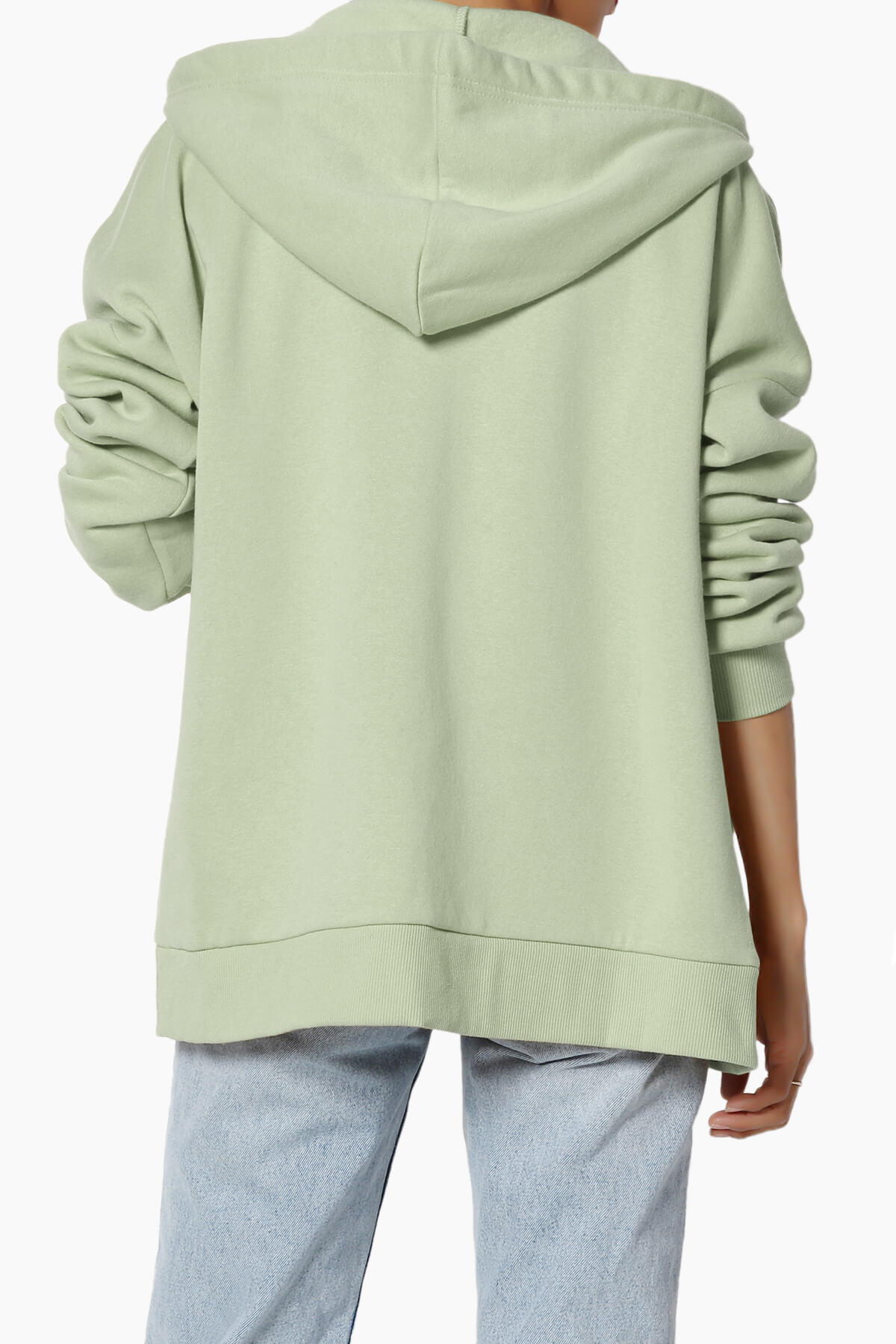 Accie Fleece Zip Hooded Jacket LIGHT SAGE_2